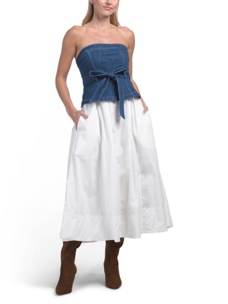 En Saison Harlow Denim Midi Dress